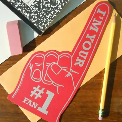 #1 Fan "Foam" Finger Greeting Card
