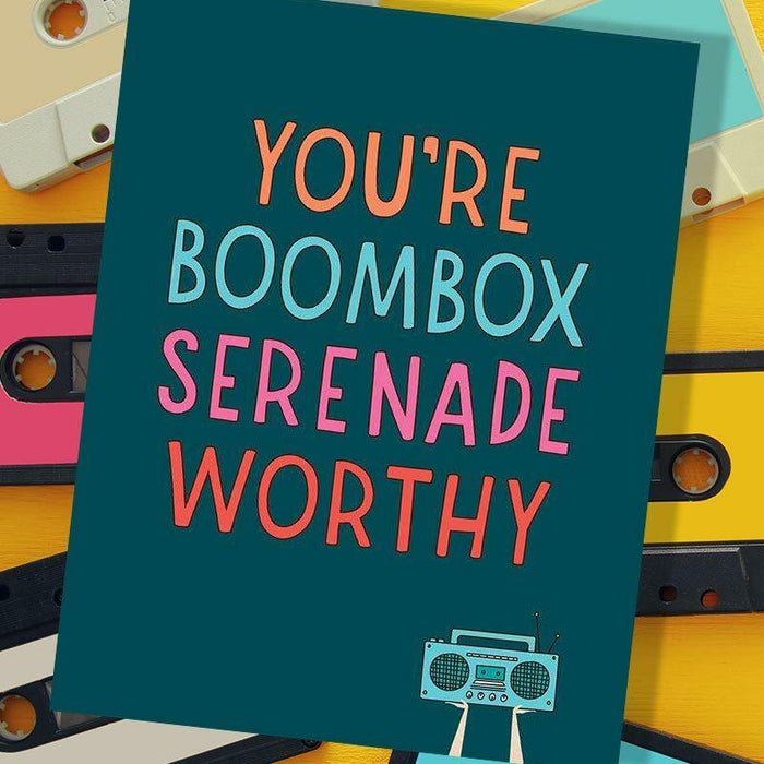 80's Boombox Serenade Relationship Day Card