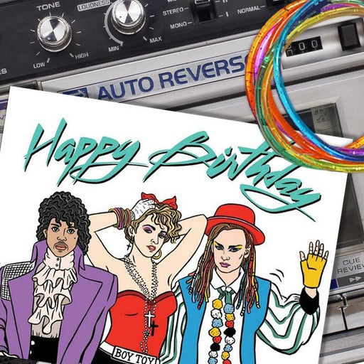 80's Pop Music Happy Birthday Card