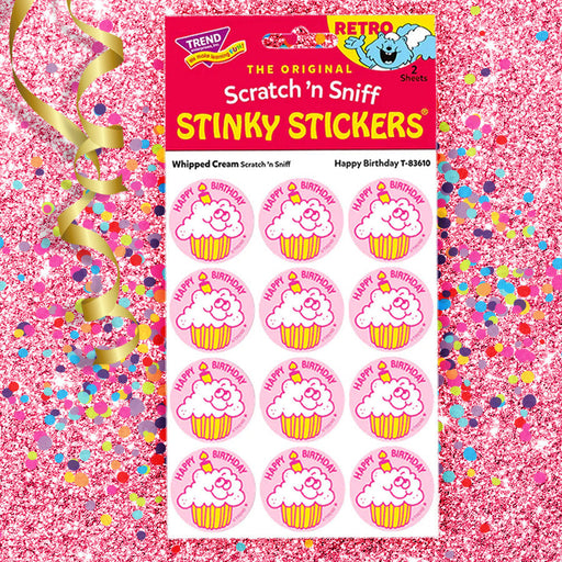 Happy Birthday Retro Scratch 'n Sniff Stinky Stickers