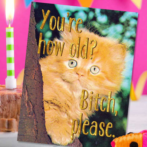 You're How Old? Bitch Please Birthday Card