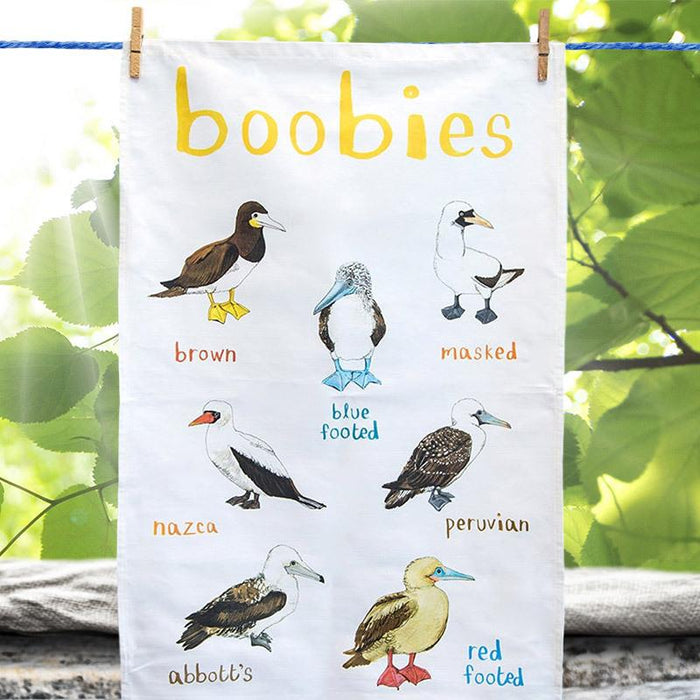 Booby Bird Fowl Language Dish Towel