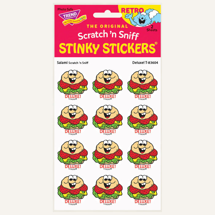 Deluxe! Salami Scente Retro Scratch 'n Sniff Stinky Stickers