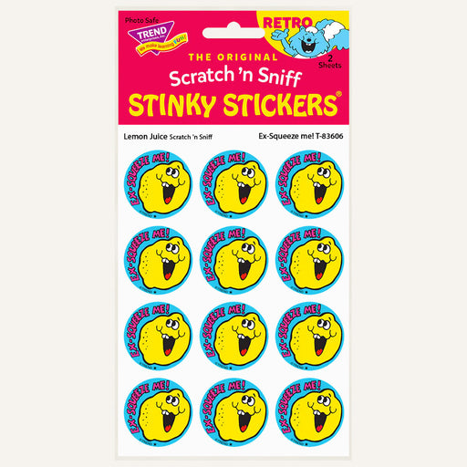 Ex-Squeeze Me! Lemon Juice Scented Retro Scratch 'n Sniff Stinky Stickers