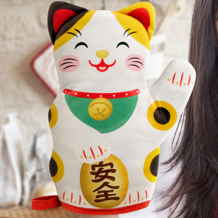 Feline Lucky Cat Oven Mitt