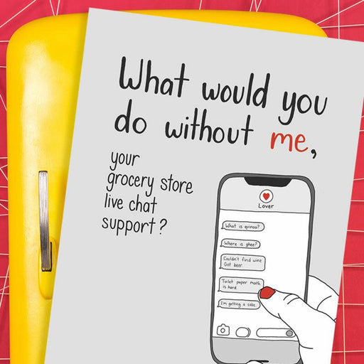 Grocery Store Live Chat Support Relationship Card