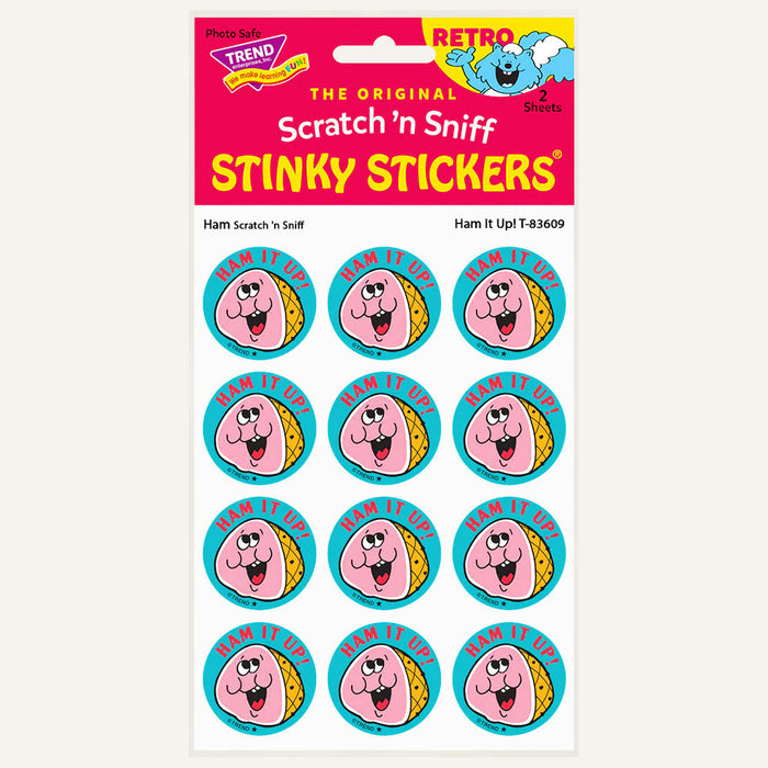 Ham It Up! Ham Scented Retro Scratch 'n Sniff Stinky Stickers