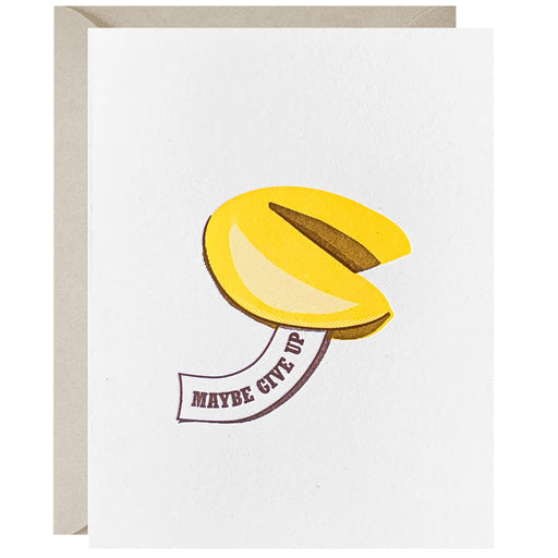 Maybe Give Up Fortune Cookie Congratulations Card