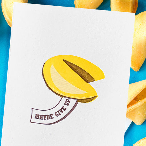 Maybe Give Up Fortune Cookie Congratulations Card