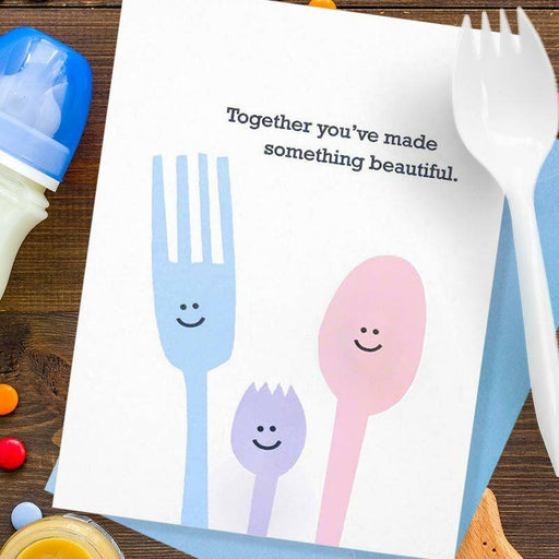New Baby Spork Greeting Card