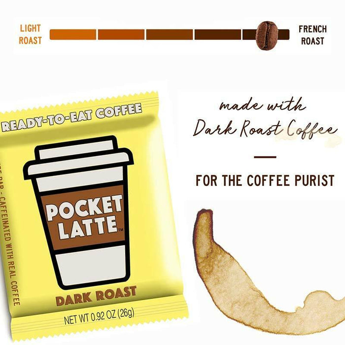 Pocket Latte - Caffeinated Dark Roast Coffee Chocolate