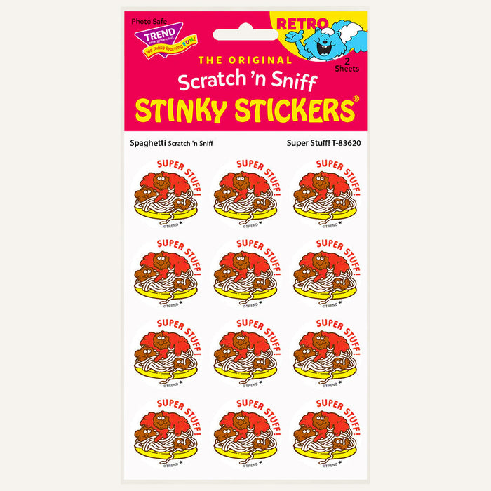Super Stuff! Spaghetti Scented Retro Scratch 'n Sniff Stinky Stickers