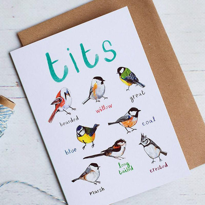 Tit Bird Fowl Greeting Card