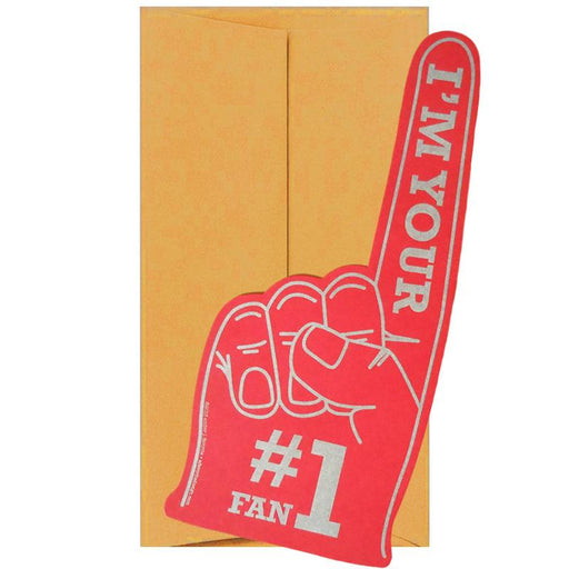 #1 Fan "Foam" Finger Greeting Card