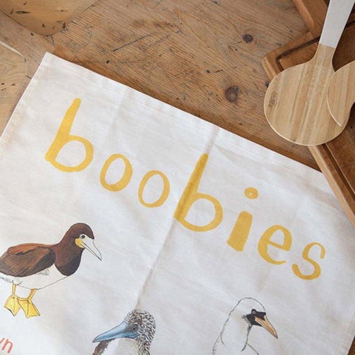 Booby Bird Fowl Language Dish Towel