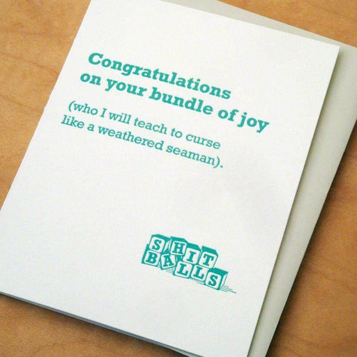 Congrats On Your Bundle Of Joy (Who I Will Teach To Swear) Card