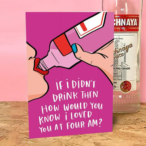 Drunk Dialing At Four AM Relationship Card