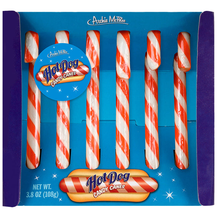 Hot Dog Candy Canes