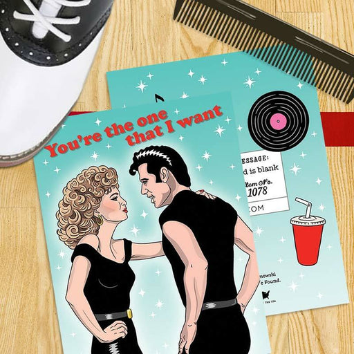 You're the One That I Want Grease Valentine's Day Card